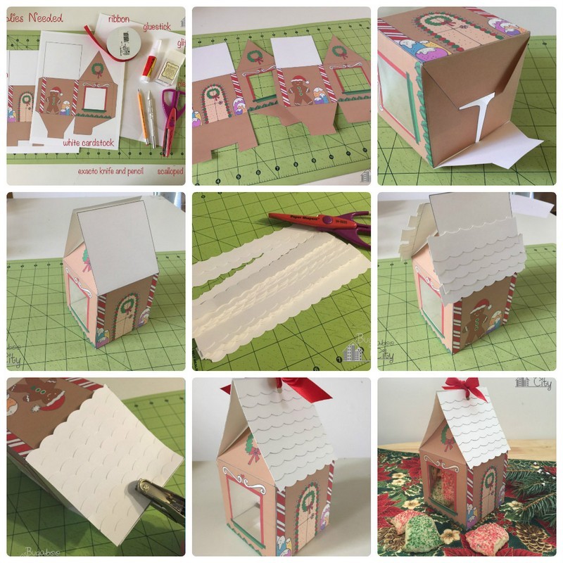 Схема подарочной коробочки "Пряничный домик" своими руками: пакуем подарки сами