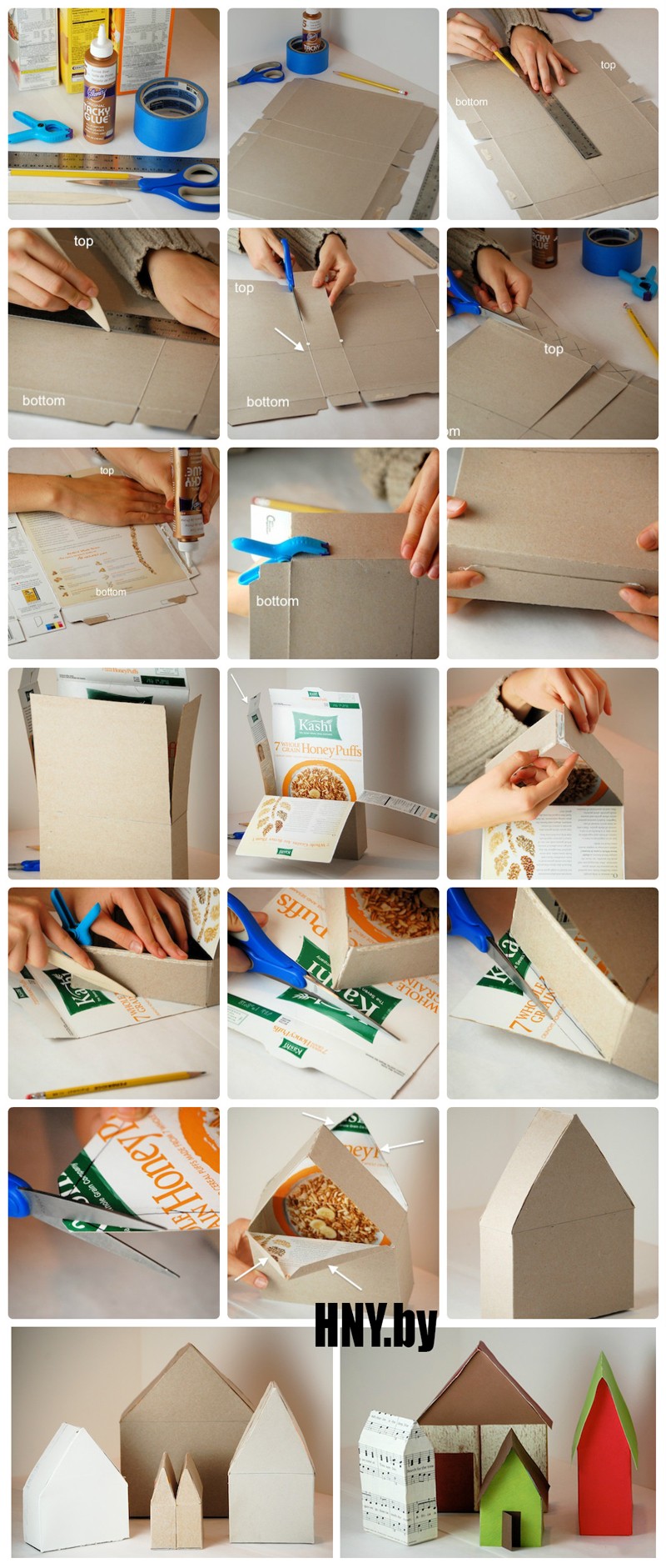 Как сделать домик своими руками из коробки из-под хлопьев: пошаговый мастер класс
