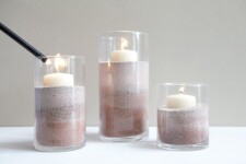 Новогодние свечи с песком: пошаговая инструкция с фото