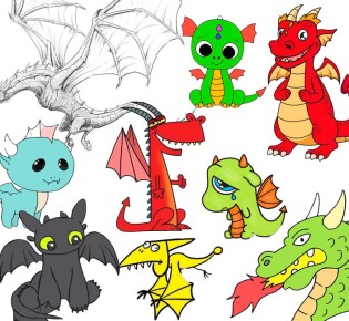 Как нарисовать дракона:🐉 25+ пошаговых мастер классов для детей и взрослых