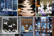 Новогодние вытынанки на окна: 350+ трафаретов на окна для вырезания к Новому году