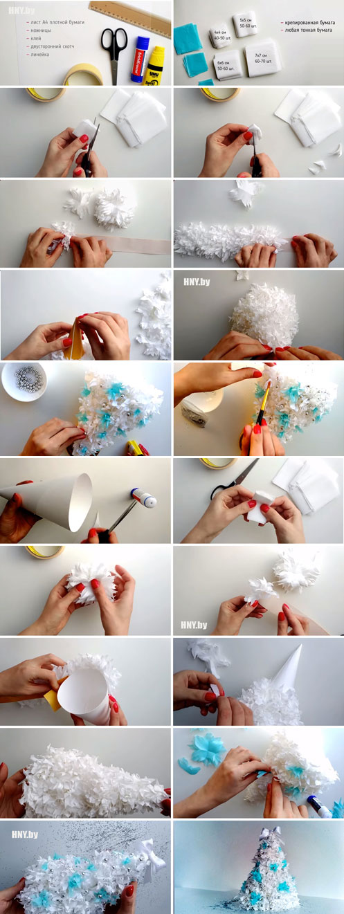 Елка из бумаги своими руками 🎄 Как сделать елочку из бумаги.