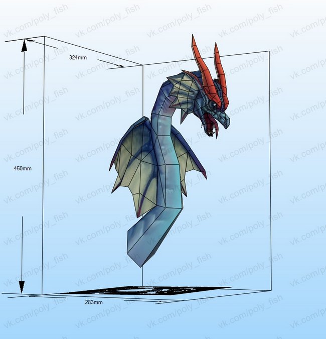Бесплатная схема 3D модели из бумаги
