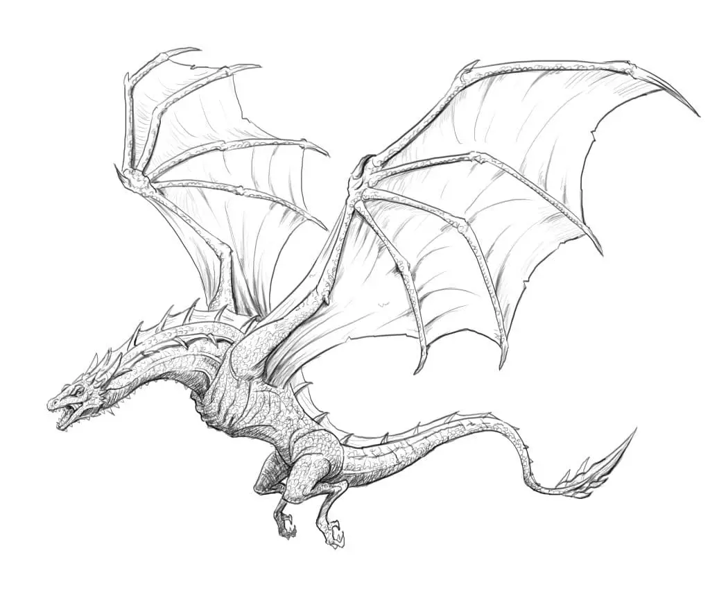 Рисуем карандашом реалистичного дракона: пошаговый МК 